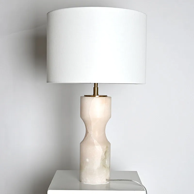 Kimbe Slim Alabaster Base Fabric Table Lamp